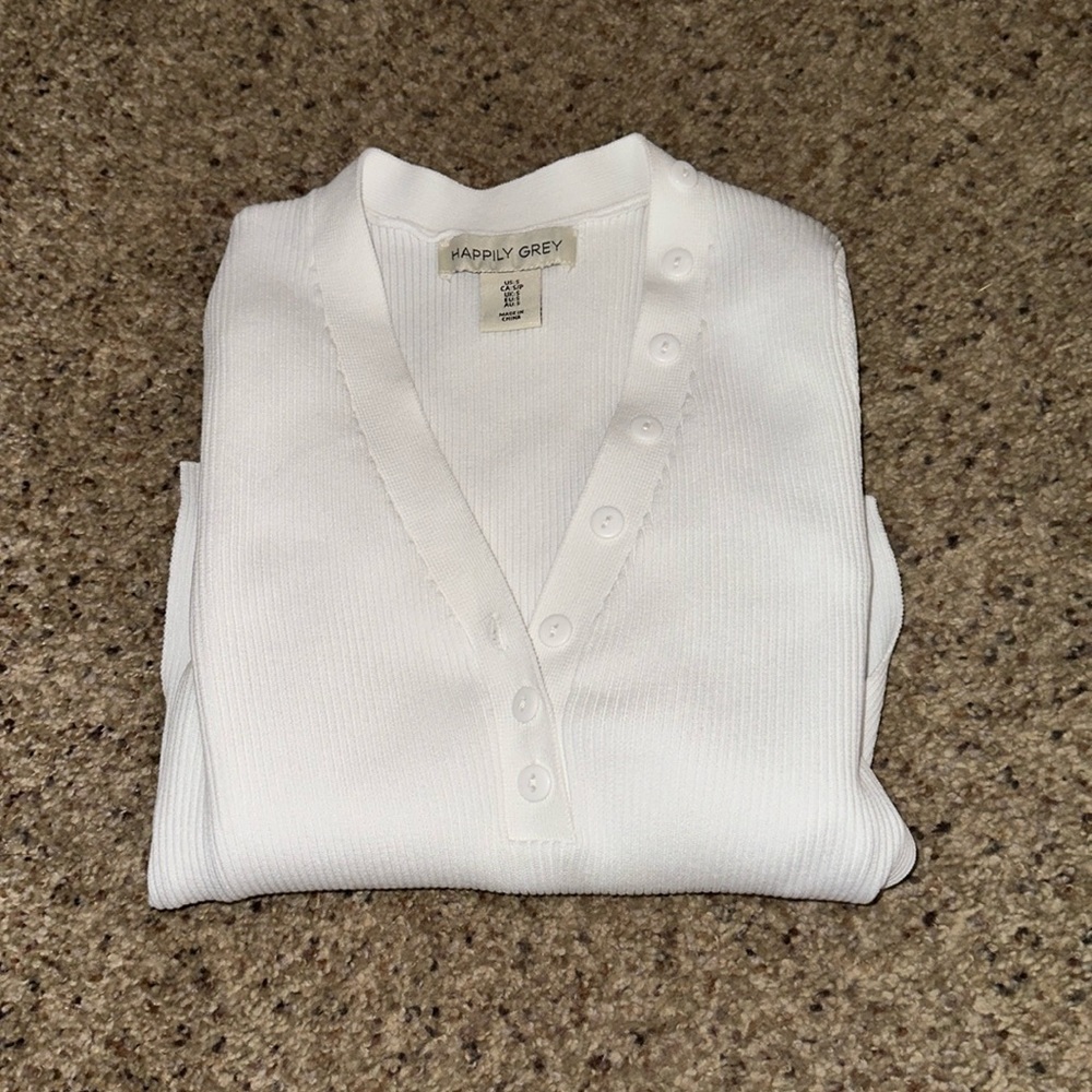 White long sleeve button shirt. Size small.
